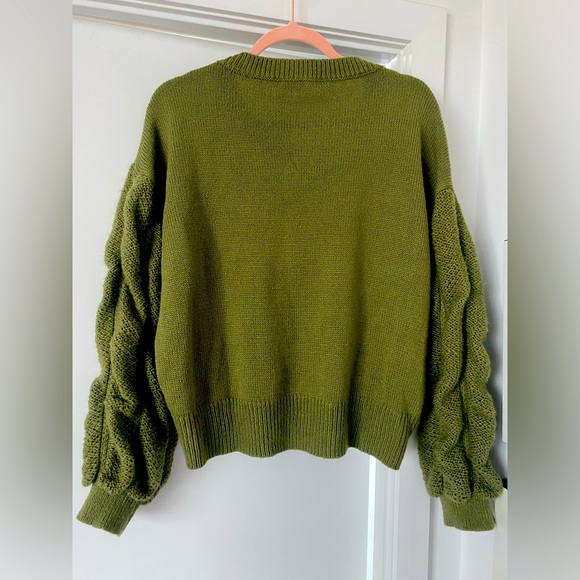 KyeMi Knit Sweater in Moss Green - Picture 4 of 7